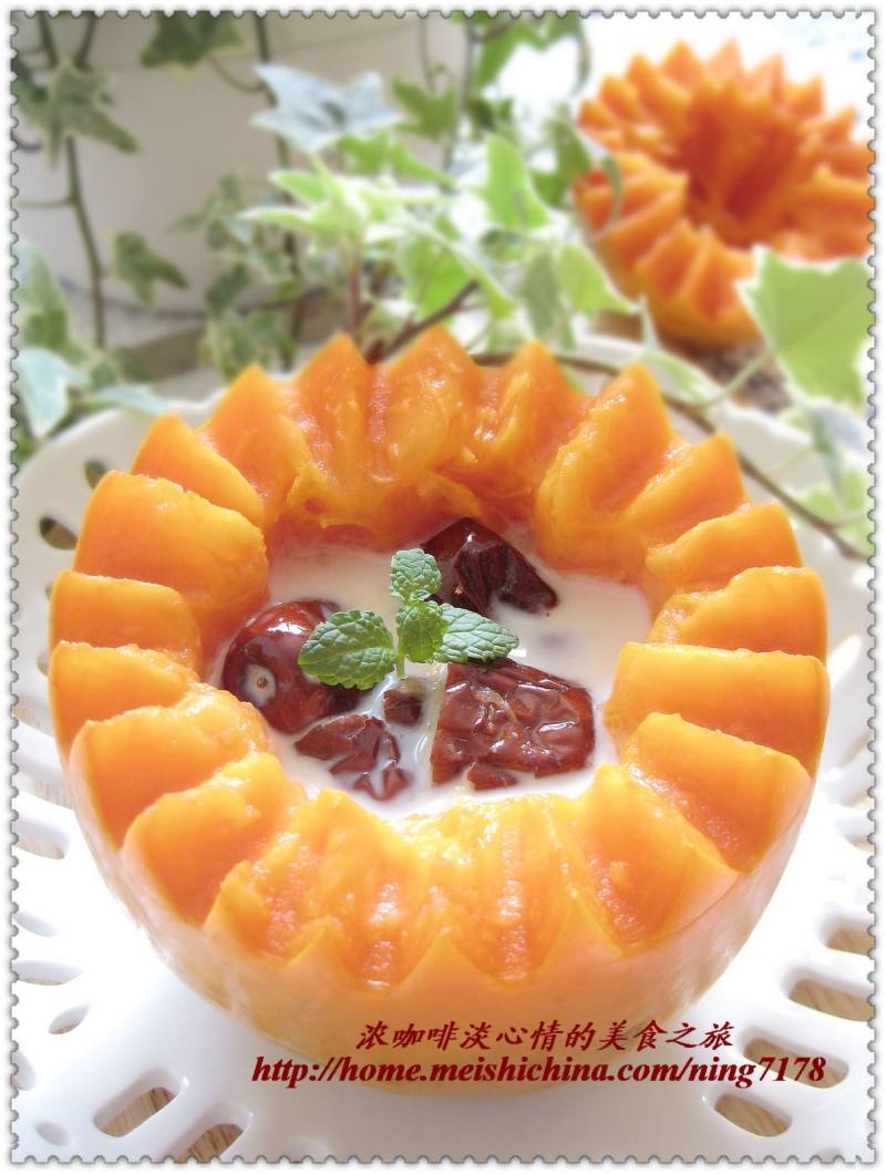 Whitening and Moisturizing Sugar Water - Red Date Papaya Stewed Fresh Milk