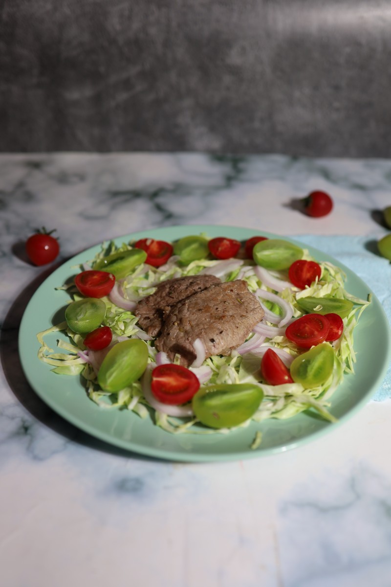 Cabbage Tomato Beef Salad