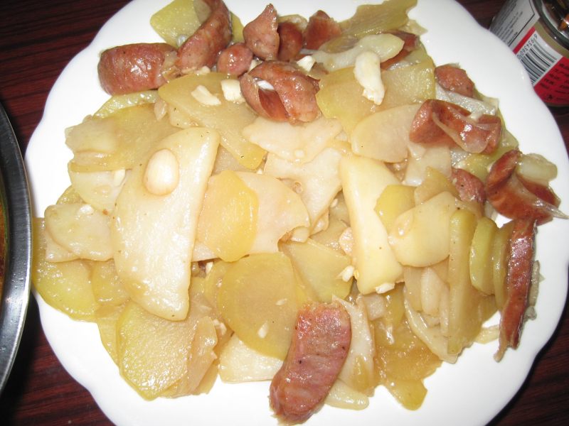 Sausage and Potato Slices