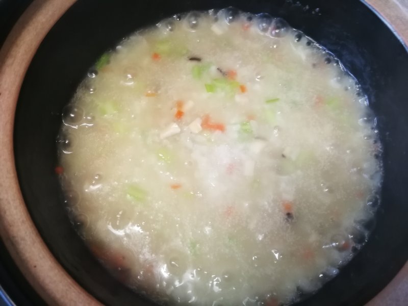 Steps to Make Carrot Mushroom Celery Congee