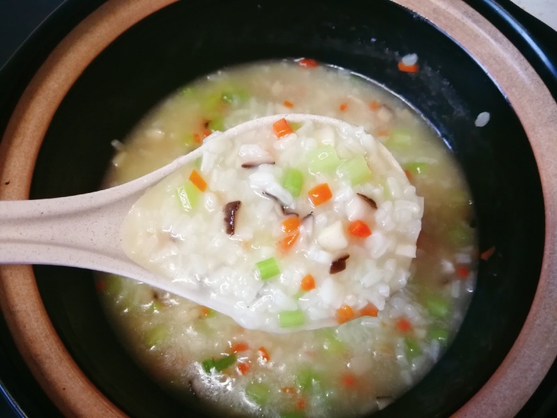 Steps to Make Carrot Mushroom Celery Congee