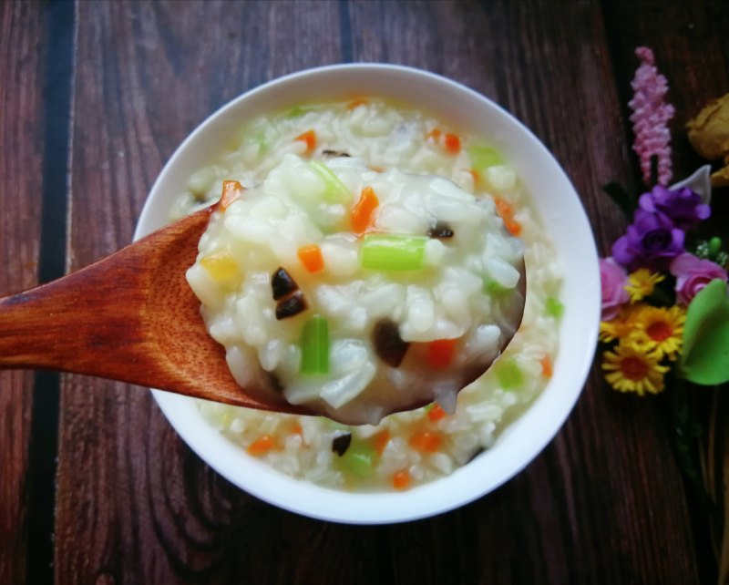 Steps to Make Carrot Mushroom Celery Congee