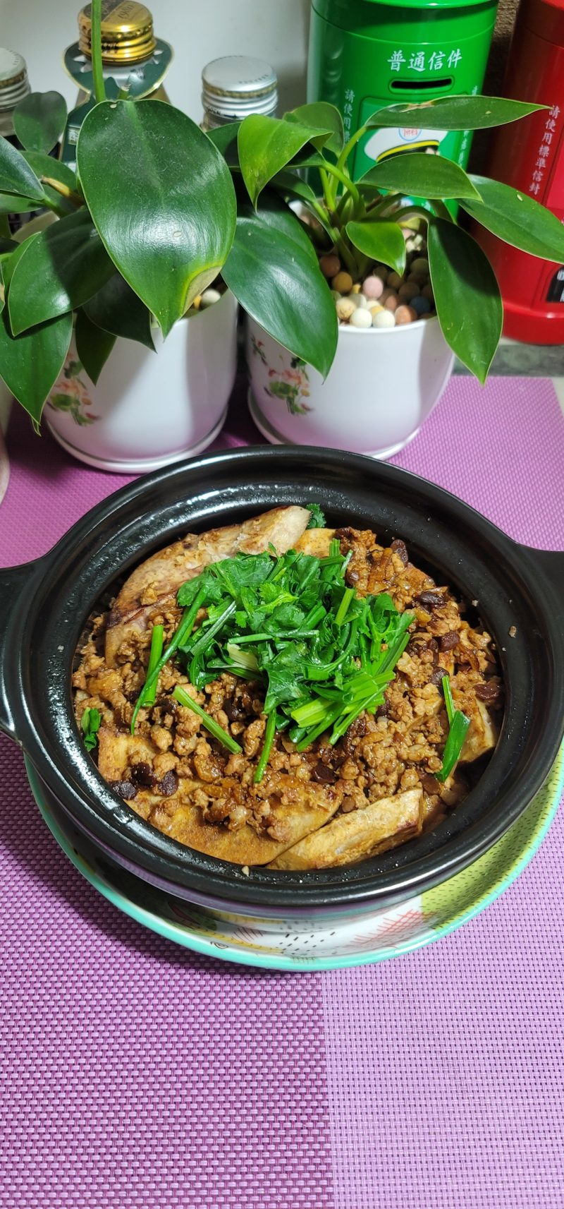 Taro Minced Meat and Oil Tofu Casserole