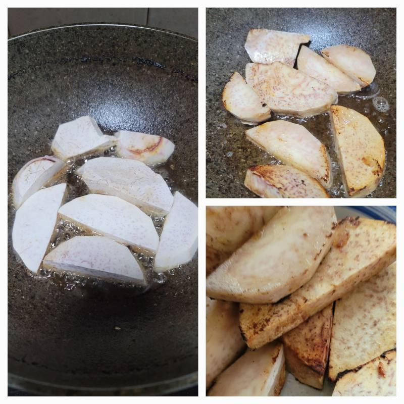 Steps for Making Taro Minced Meat and Oil Tofu Casserole