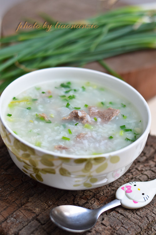 White Radish Beef Congee