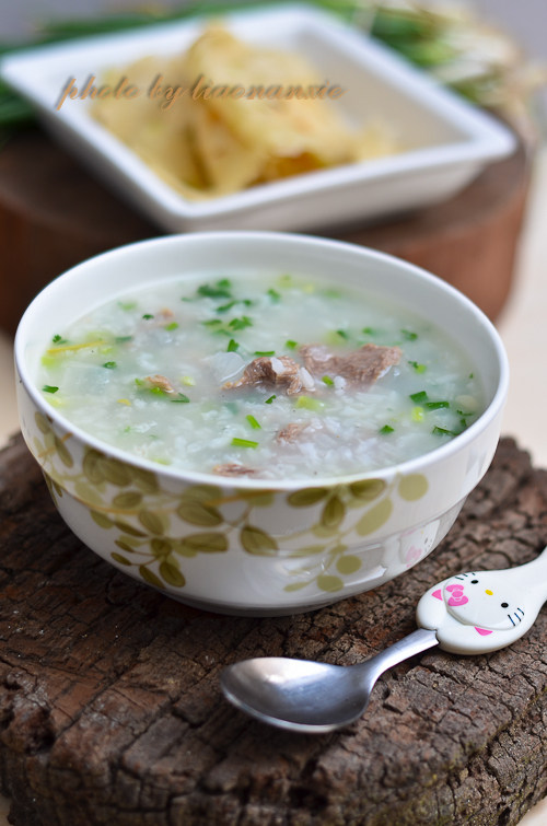 White Radish Beef Congee