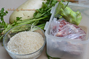 Steps for Making White Radish Beef Congee