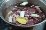 Steps for Making White Radish Beef Congee