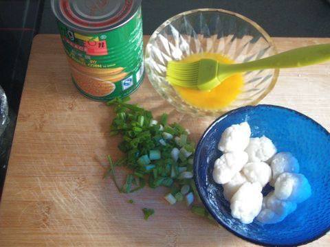 Steps for making Mickey Corn Mochi Bread