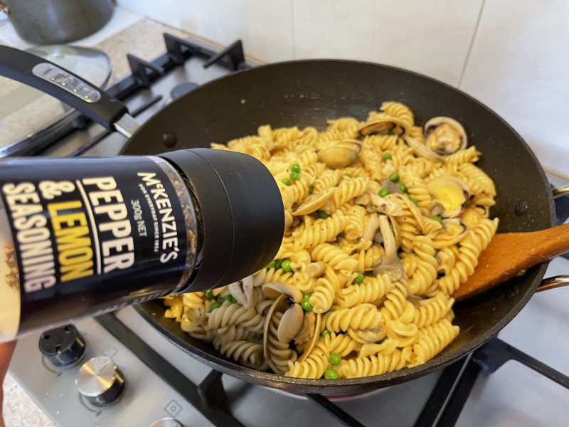 Steps for Making Clam and Spiral Pasta