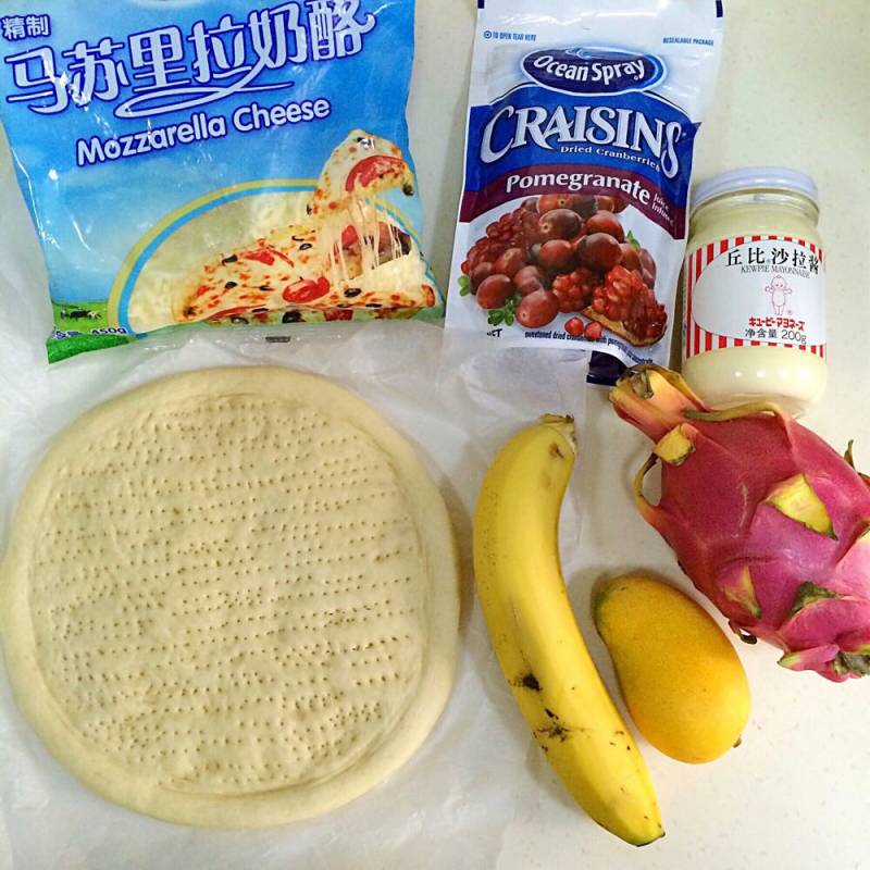 Steps for making Banana Mango Pizza