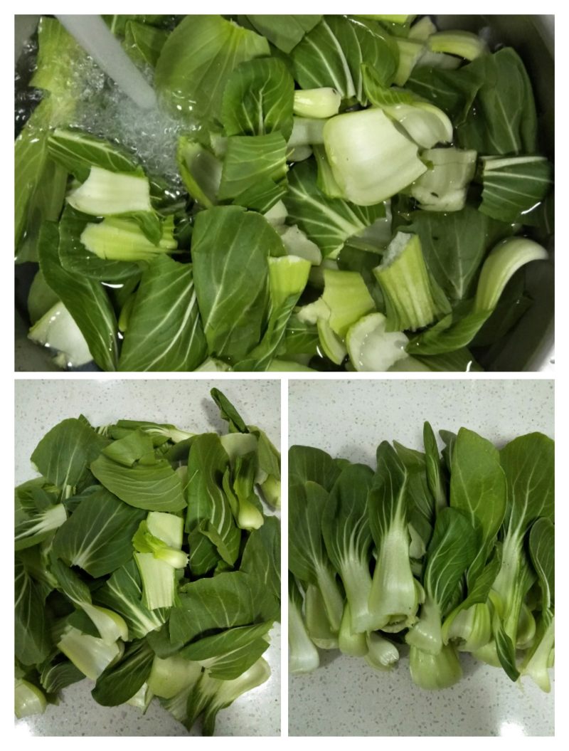 Steps for Stir-Fried Mushrooms with Baby Bok Choy