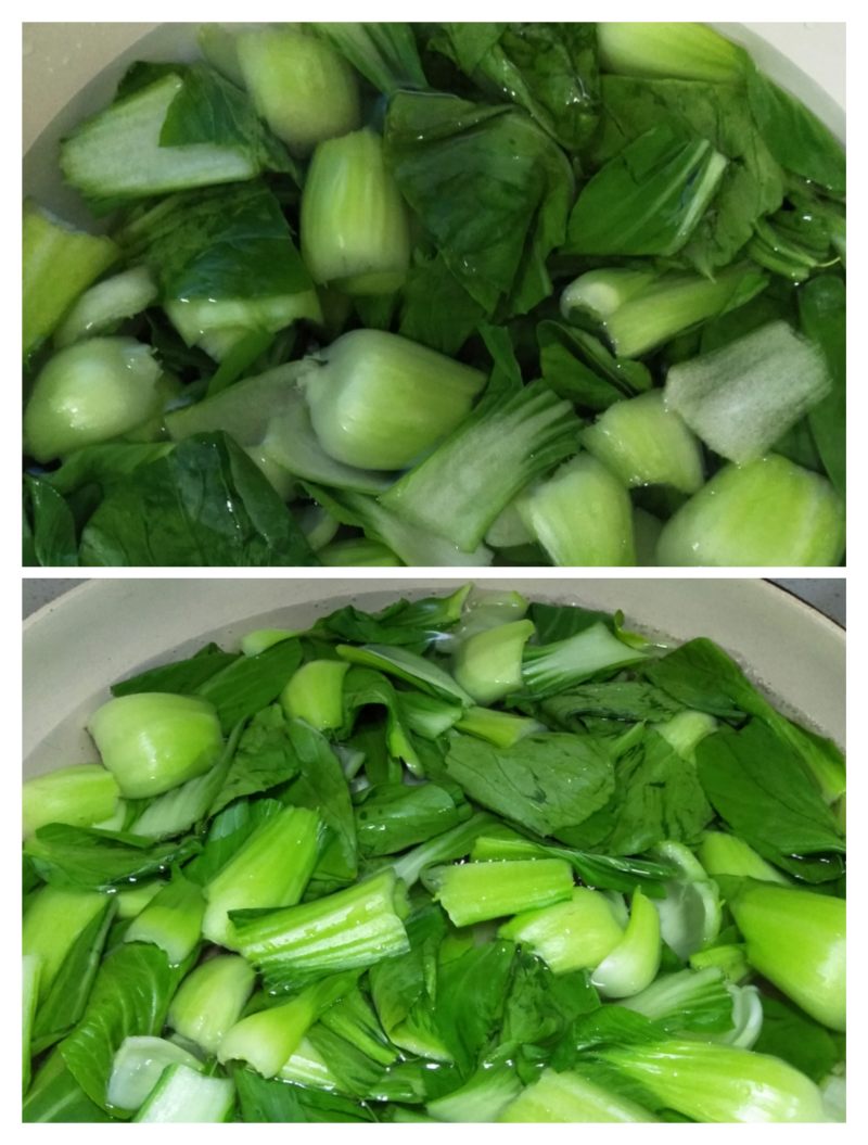 Steps for Stir-Fried Mushrooms with Baby Bok Choy