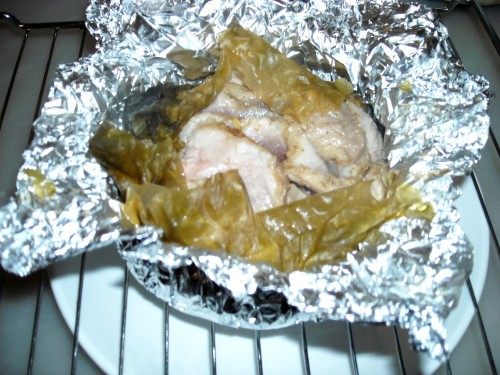 Steps for Making Roasted Pork Slices in Foil