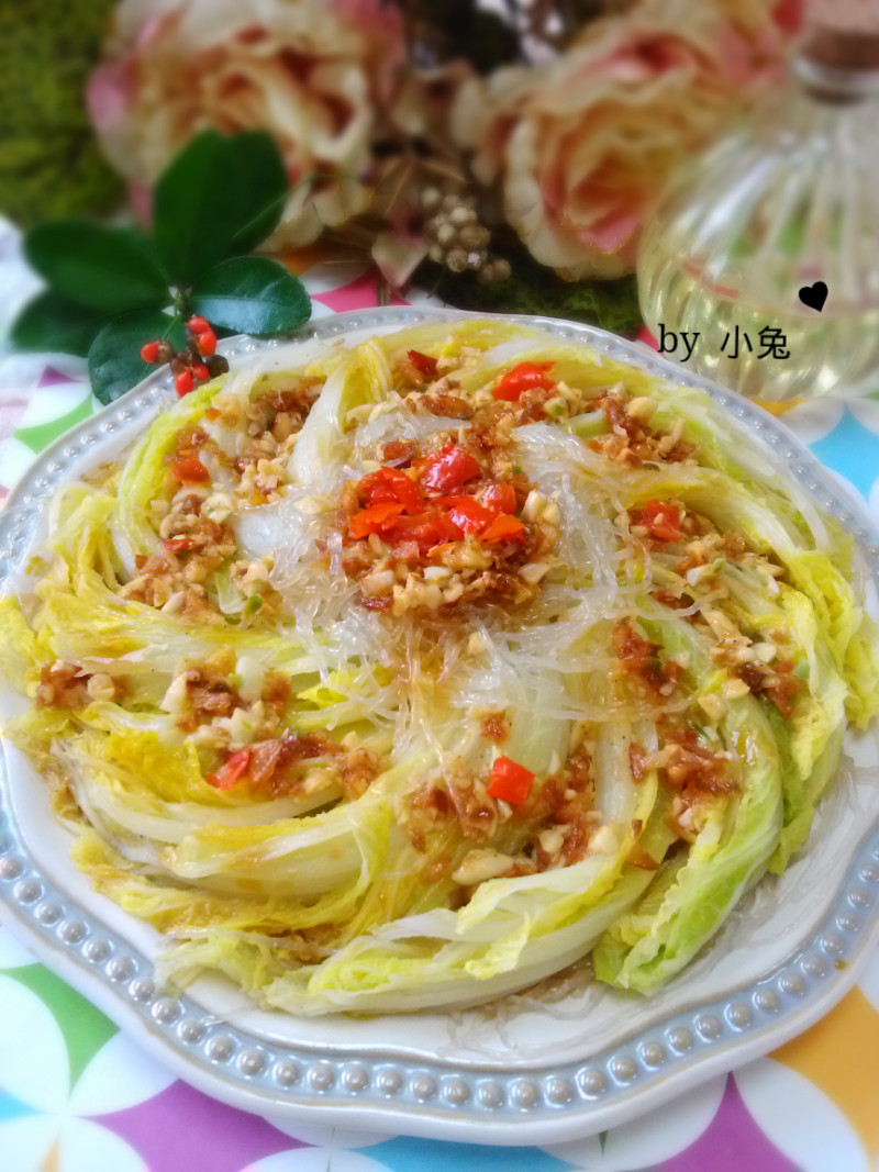 Garlic Vermicelli Baby Cabbage - Cabbage with Seafood Flavor Cooking Steps