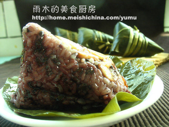 【Dragon Boat Festival · Zongzi】Four-cornered Zongzi - Black Rice Abalone Zongzi