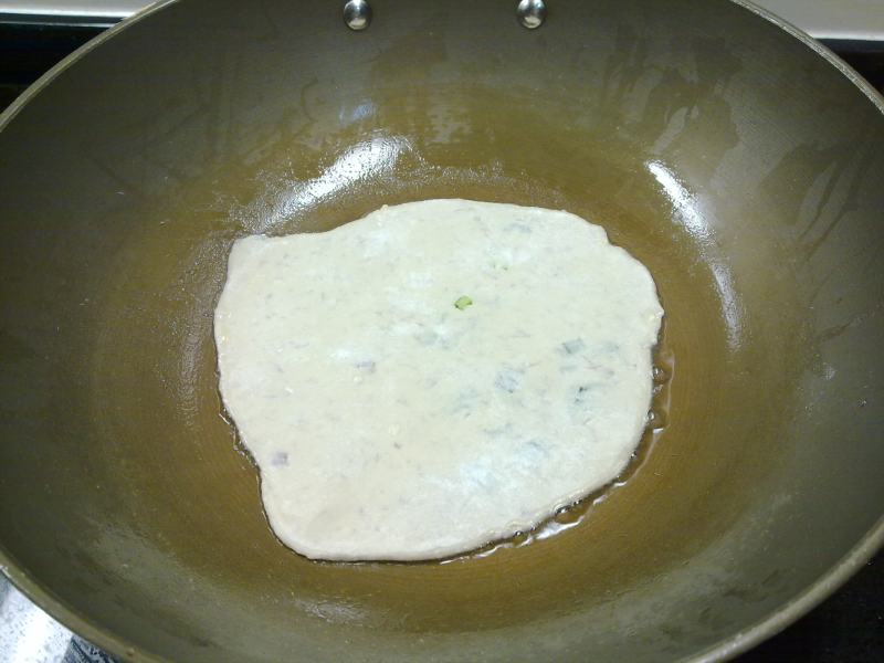 Taro Scallion Pancake Making Steps