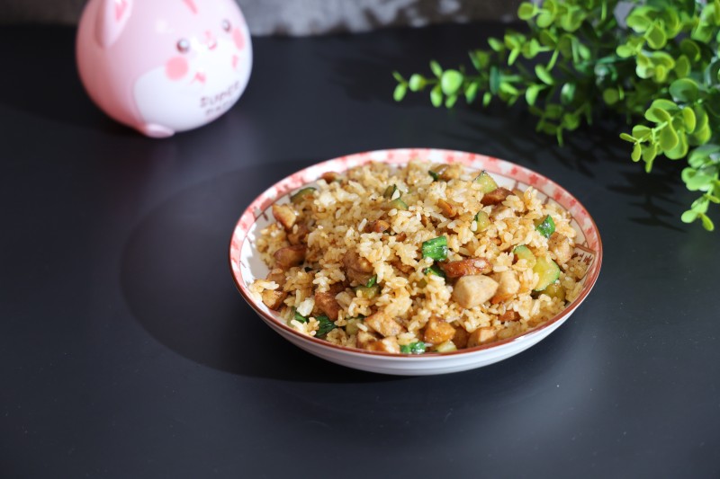 Hot Dog and Cucumber Fried Rice