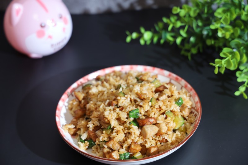 Hot Dog and Cucumber Fried Rice