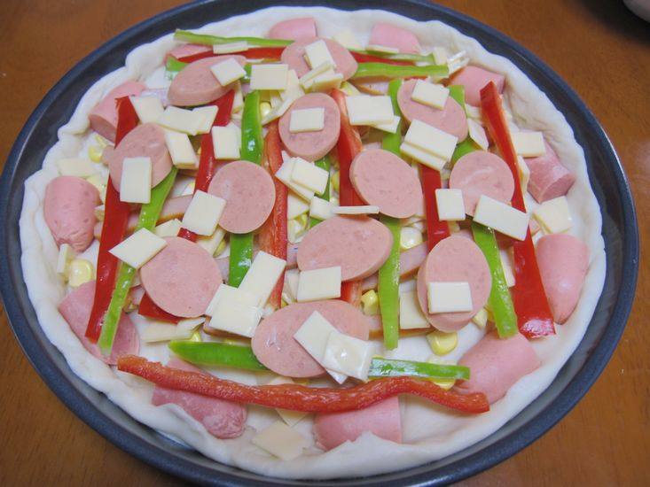 Xiao Wenzhi's Creation!【DIY Ham Double Decker Pizza】Cooking Steps