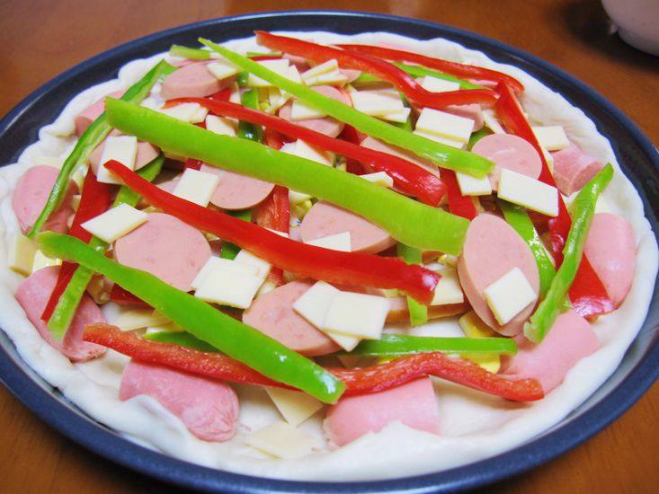 Xiao Wenzhi's Creation!【DIY Ham Double Decker Pizza】Cooking Steps