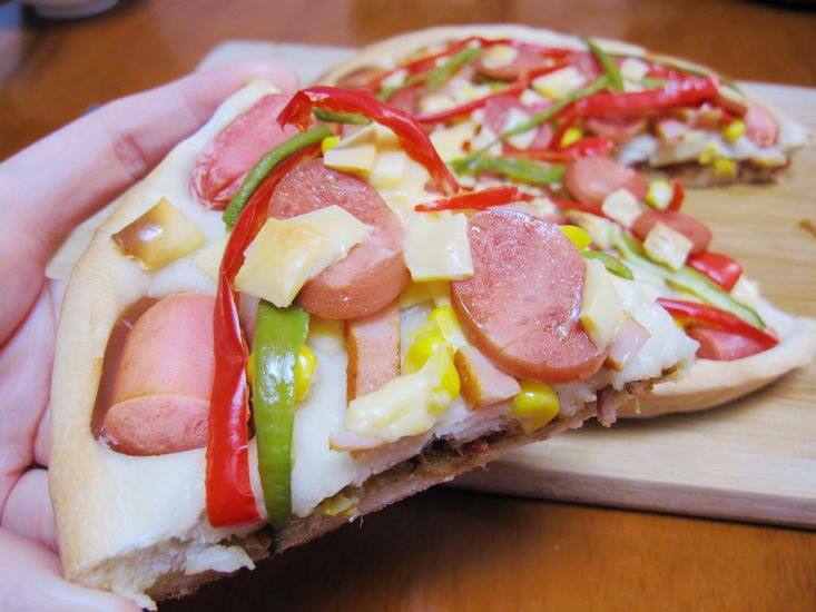 Xiao Wenzhi's Creation!【DIY Ham Double Decker Pizza】Cooking Steps