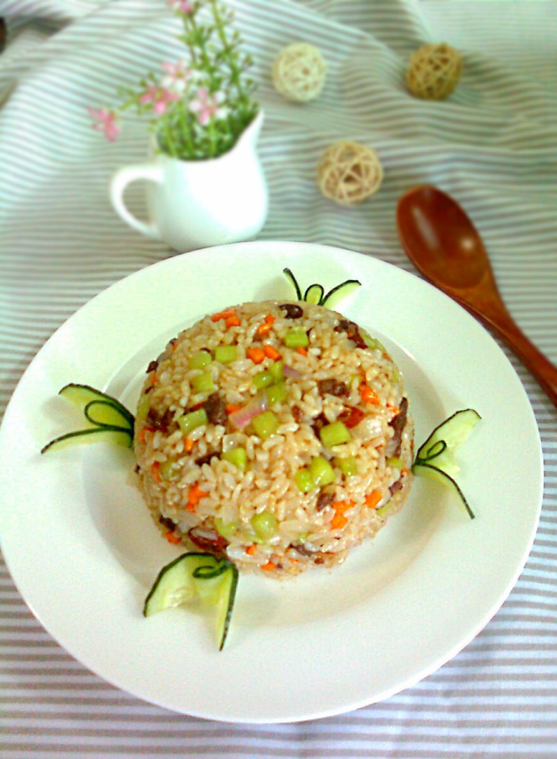 Beef Sauce Fried Rice - A Delicious Fried Rice with Rich and Savory Sauce Flavor