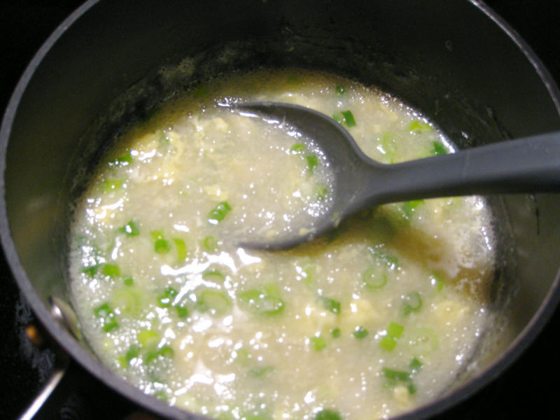 Steps to Cook Egg and Spring Onion Congee