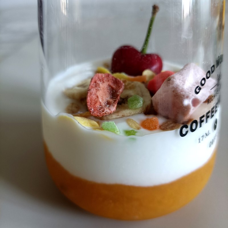 Apricot Plum Jam Yogurt Cup Making Steps