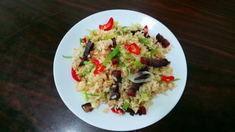 Chinese Sausage and Green Onion Rice