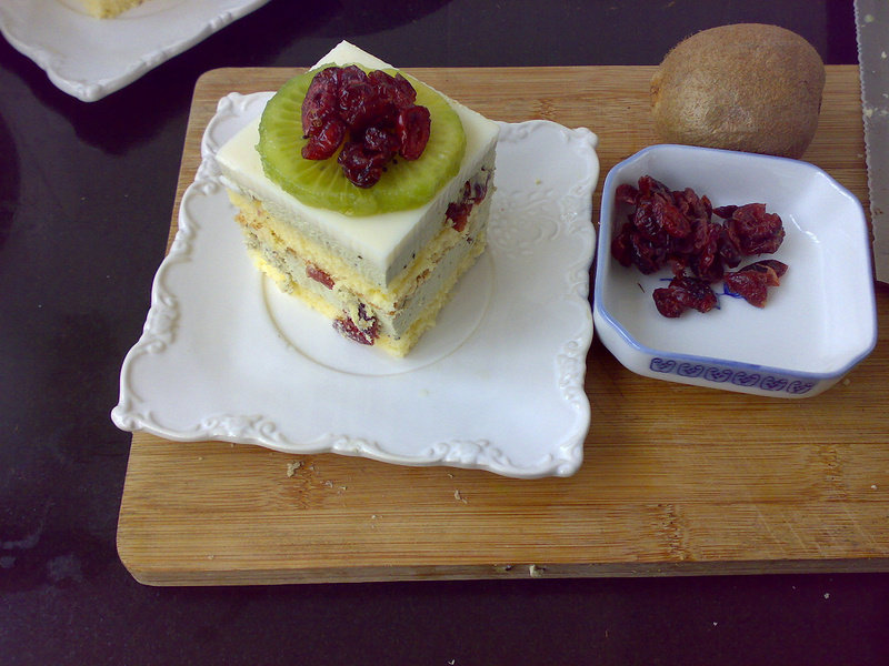 Steps for making Cranberry Green Tea Cheesecake