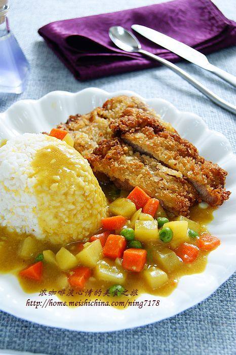 Homemade KFC Meal - Golden Curry Pork Chop Rice