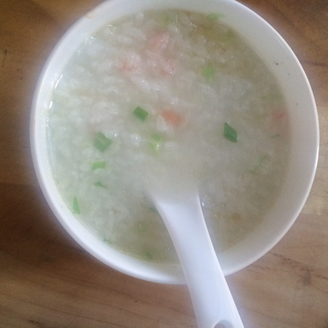 Healthy Fresh Shrimp Congee with Rice