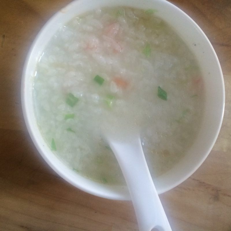 Steps for Making Healthy Fresh Shrimp Congee with Rice