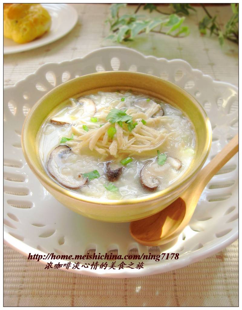 Chicken and Mushroom Congee