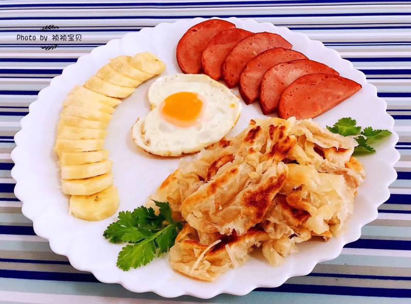 Scallion Pancake Happy Breakfast #Lazy Summer Meal#