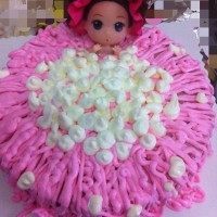 Step-by-Step Instructions for Making Raspberry Mousse Cake (Bubble Bath Doll Version)