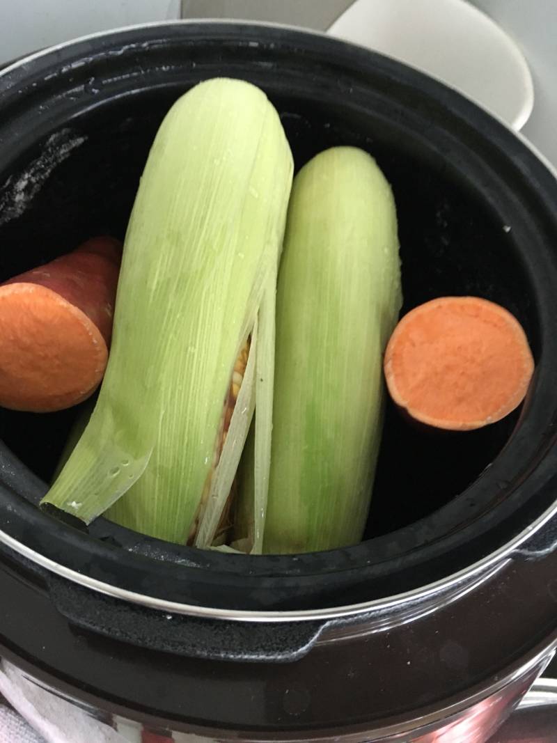 Chestnut Sweet Potato Rice Porridge Making Steps