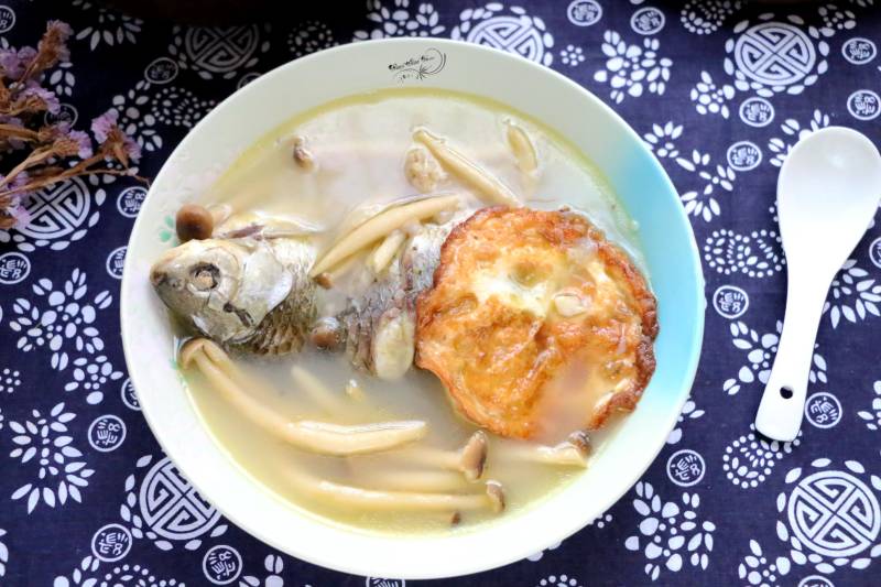 Carp and Crab Mushroom Soup