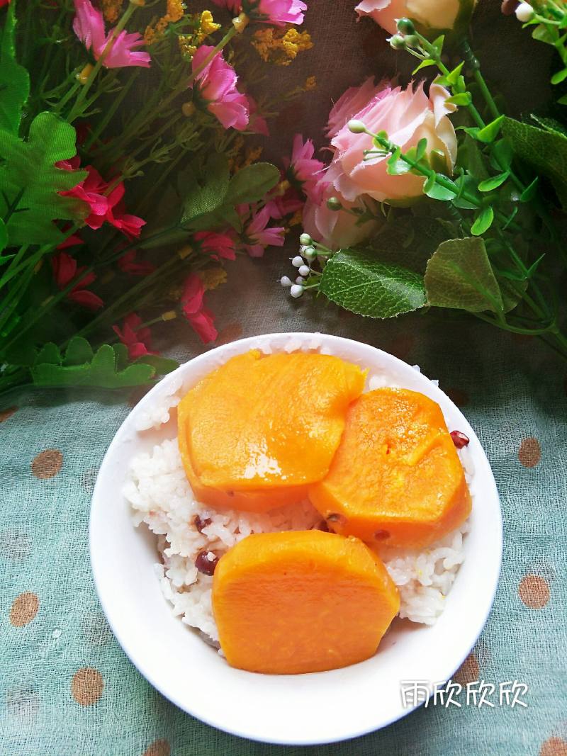 Steps for Cooking Steamed Rice with Sweet Potato
