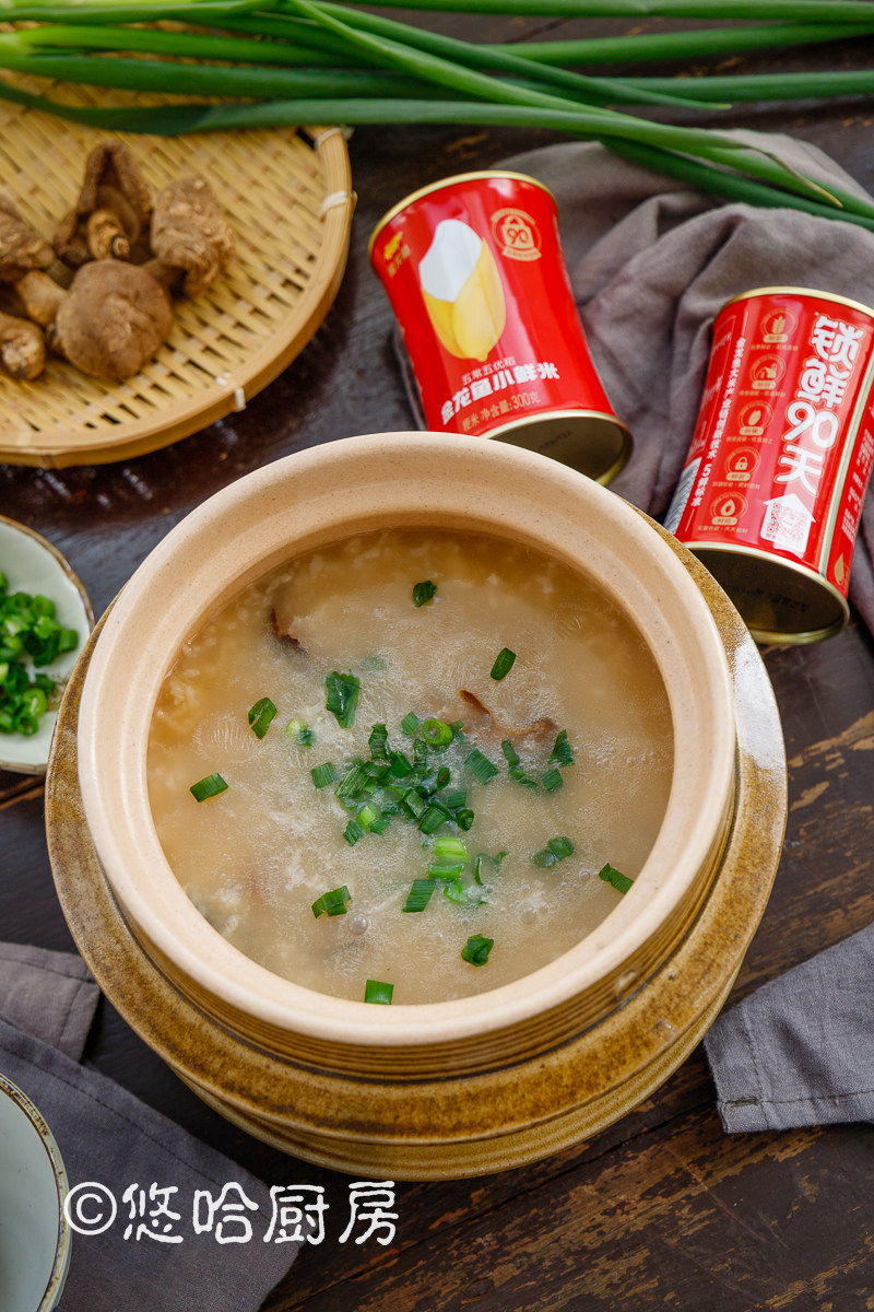 Shiitake Mushroom and Chicken Congee