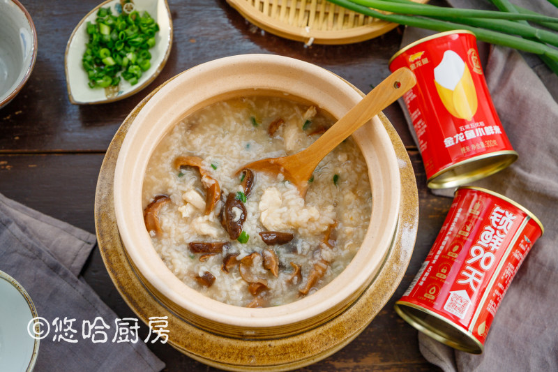 Shiitake Mushroom and Chicken Congee