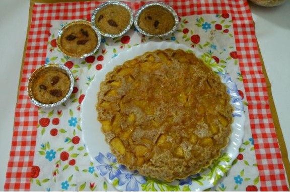 French Sweet Afternoon Tea - Whole Wheat Apple Cake Clafoutis