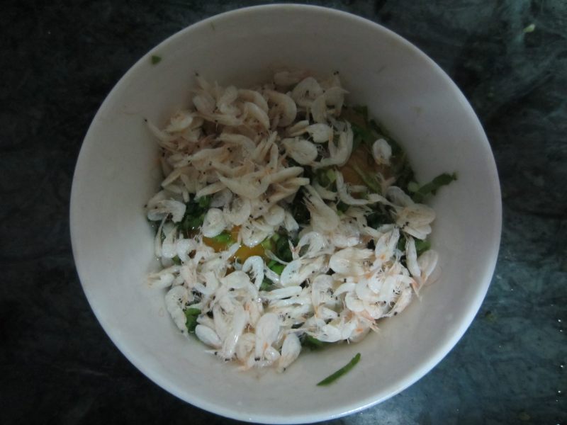 Red Rice Porridge + Scallion Shrimp Omelette with Parsley + Microwave Green Peppers, Delicious Breakfast Cooking Steps