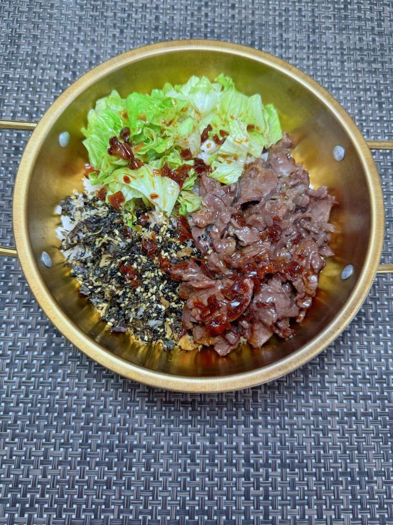 Steps for Making Lettuce Beef Rice Bowl