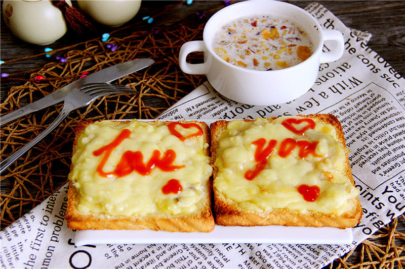 Cheese Durian Toast Cooking Steps