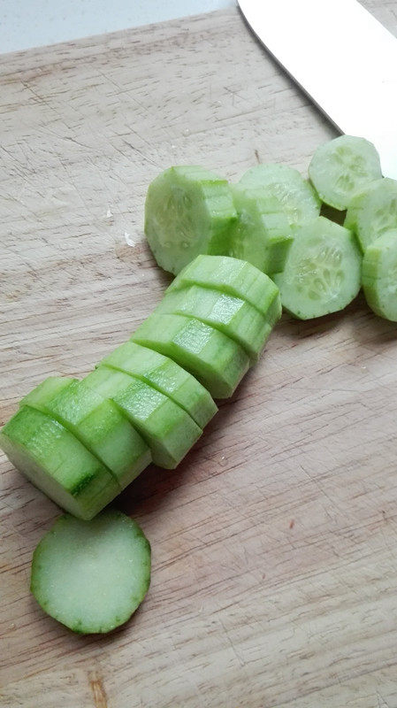 Steps for Cooking Green Mango and Cucumber Platter