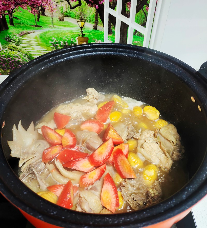 Steps for Cooking Chestnut Chicken Stew with Vegetables