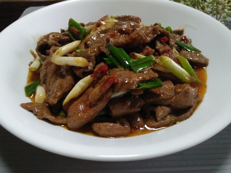 Pork Liver Stir-Fried with Scallions