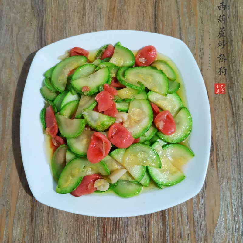 Zucchini and Hot Dog Stir-Fry Cooking Steps